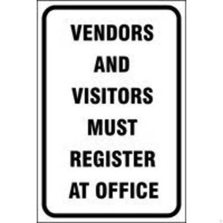 Accuform PARKING SIGN VENDORS AND VISITORS FRP353RA FRP353RA